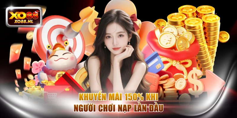 Khuyến mãi XO88 tặng 150% khi thành viên nạp đầu